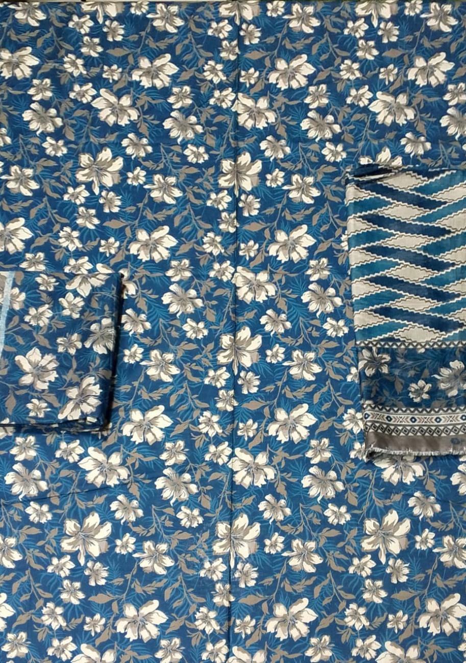 Bin Saeed Luxury Lawn 3Pc Suit Vol-2D23