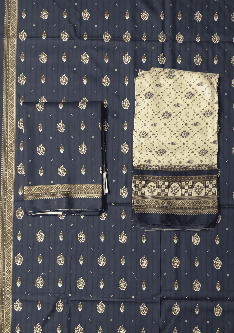 Bin Saeed Luxury Lawn 3Pc Suit Vol-4D5
