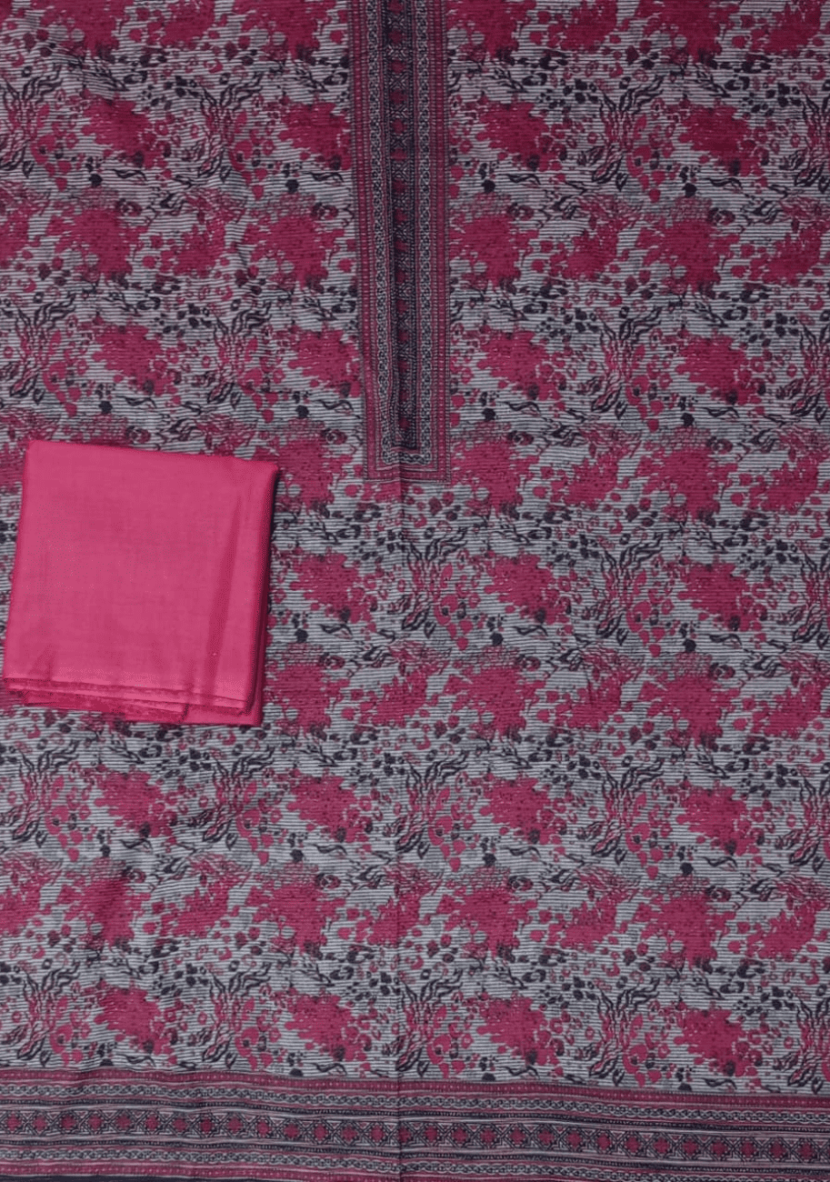 Five Star Printed Velvet Dhanak 2PC Suit V 10D5