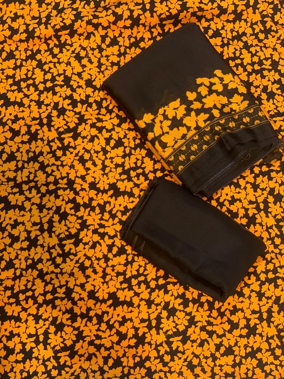 Pashmina Printed Cotray Wool Shawl 3pc D10