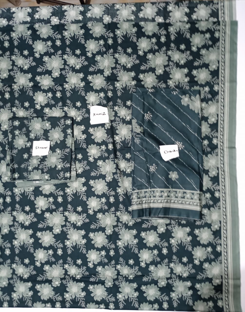 Bin Saeed Luxury Lawn 3Pc Suit Vol-2D9