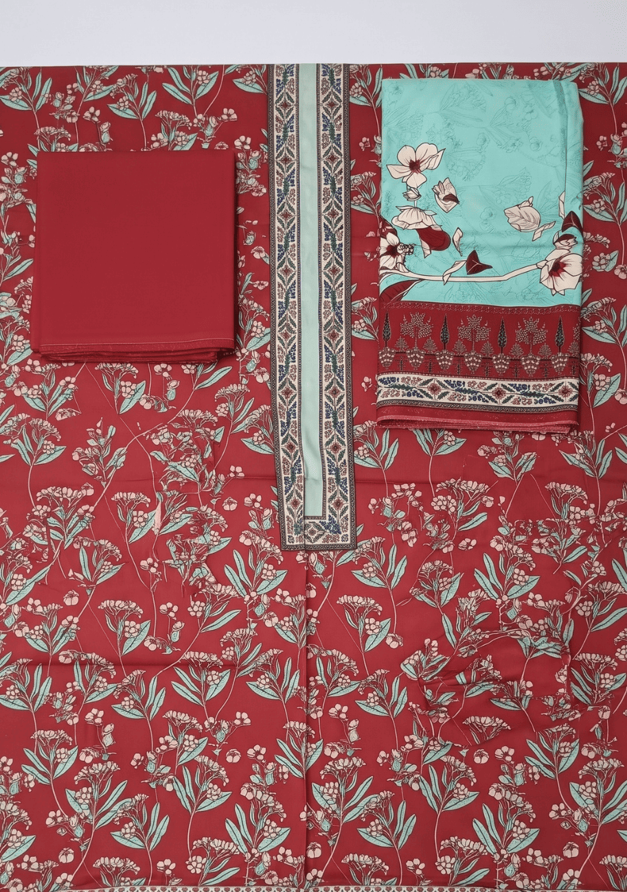 Salina Premium Printed Linen 3PC Luxury Collection V1-D6