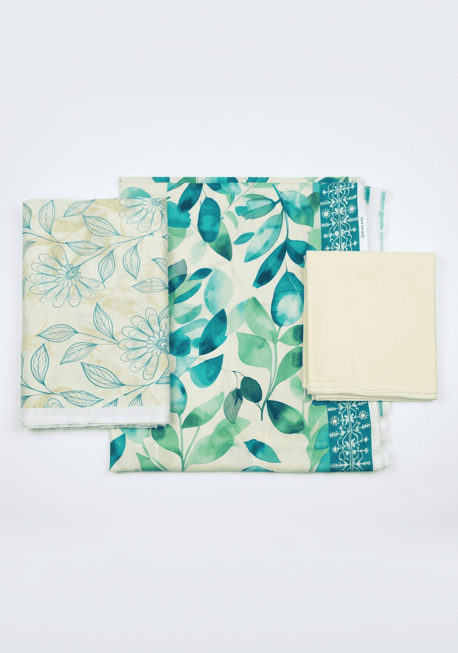 Zesh Premium Printed Linen 3PC Luxury Collection V1-D6