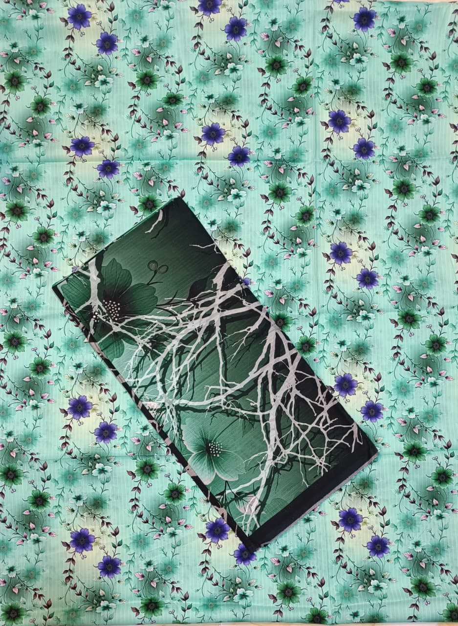 Bin Inam Printed Banadora Linen 3pc D39