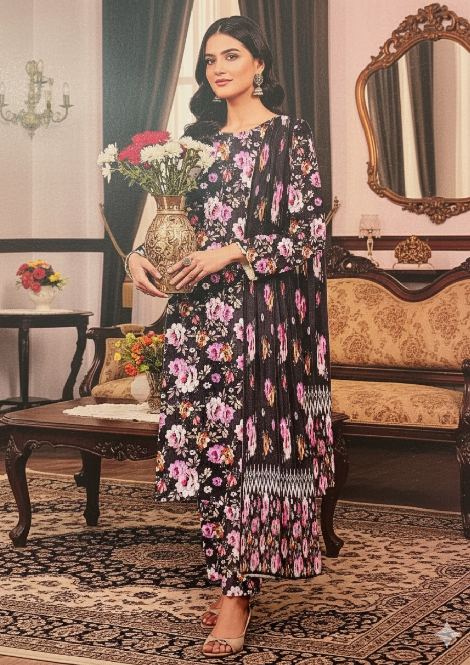 Bin Inam Banadora Linen Allover 3pc D14