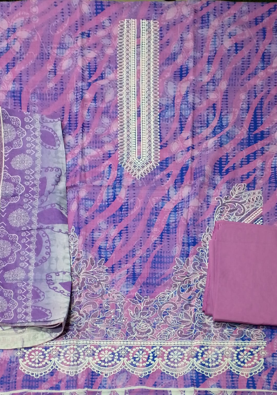 LASANI Premium Embroidered Lawn 3PC Vol-1-D7
