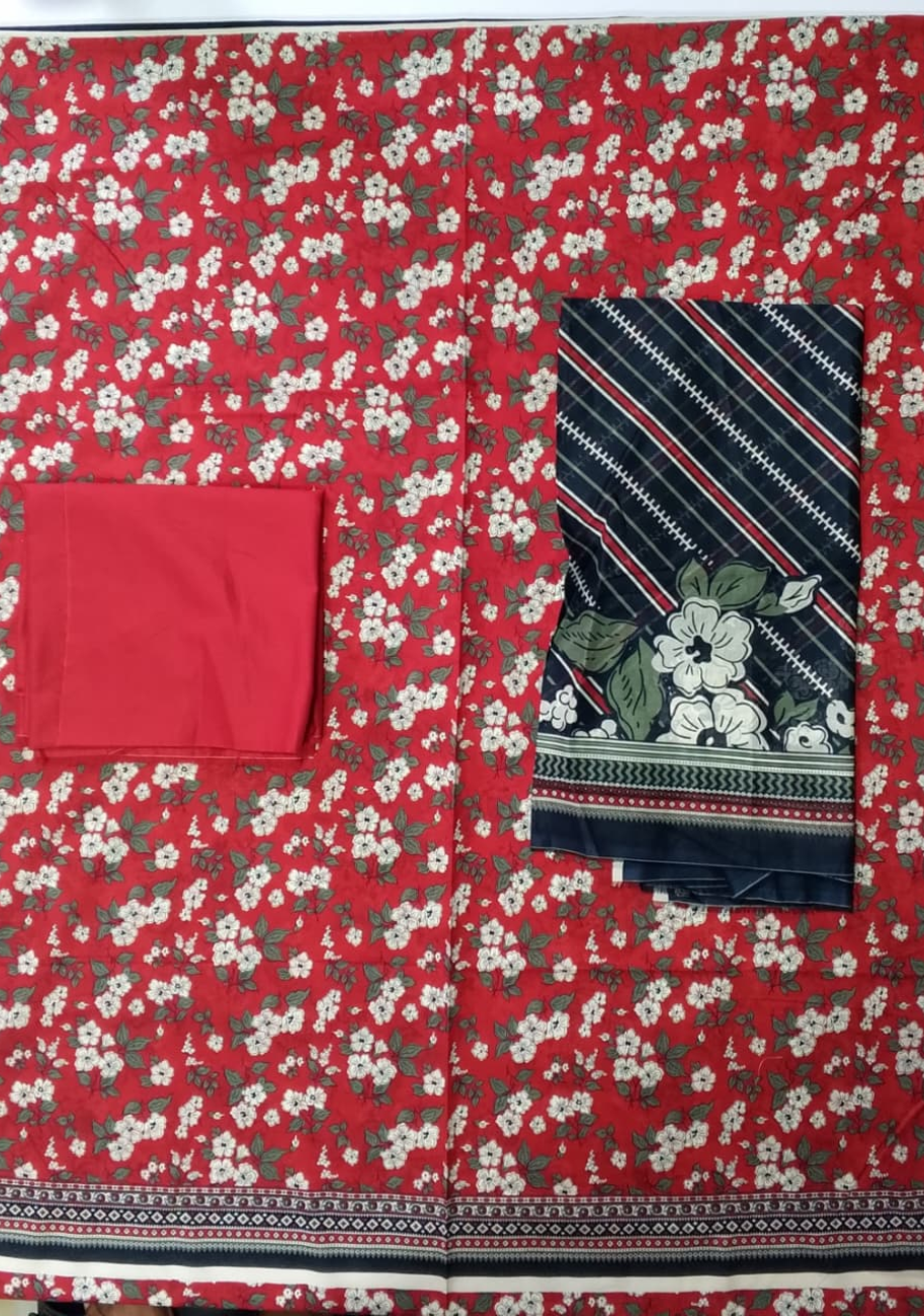 Bin Saeed Luxury Lawn 3Pc Suit Vol-3D7