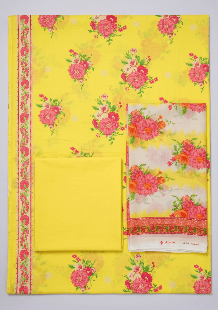 Alkaram Luxury Lawn 3Pc Suit Vol-3 D7