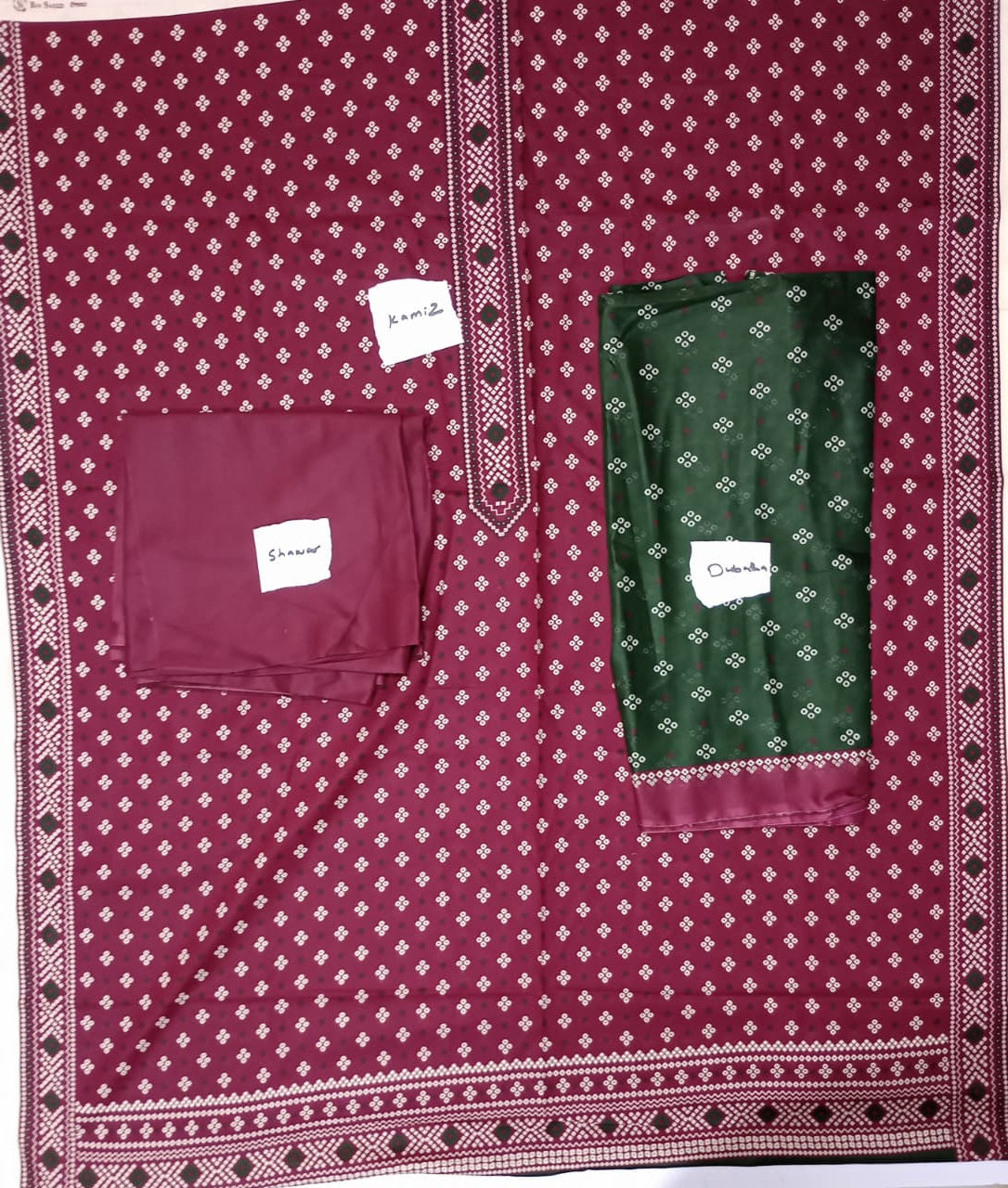 Bin Saeed Luxury Lawn 3Pc Suit Vol-2D13