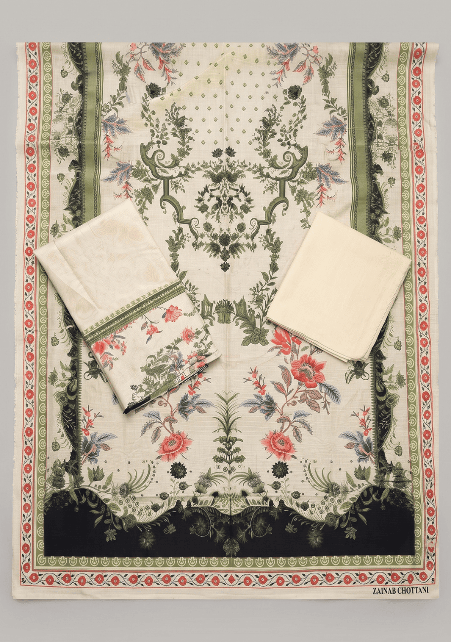 Zesh Premium Doriya Linen 3PC Luxury Collection V2-D8