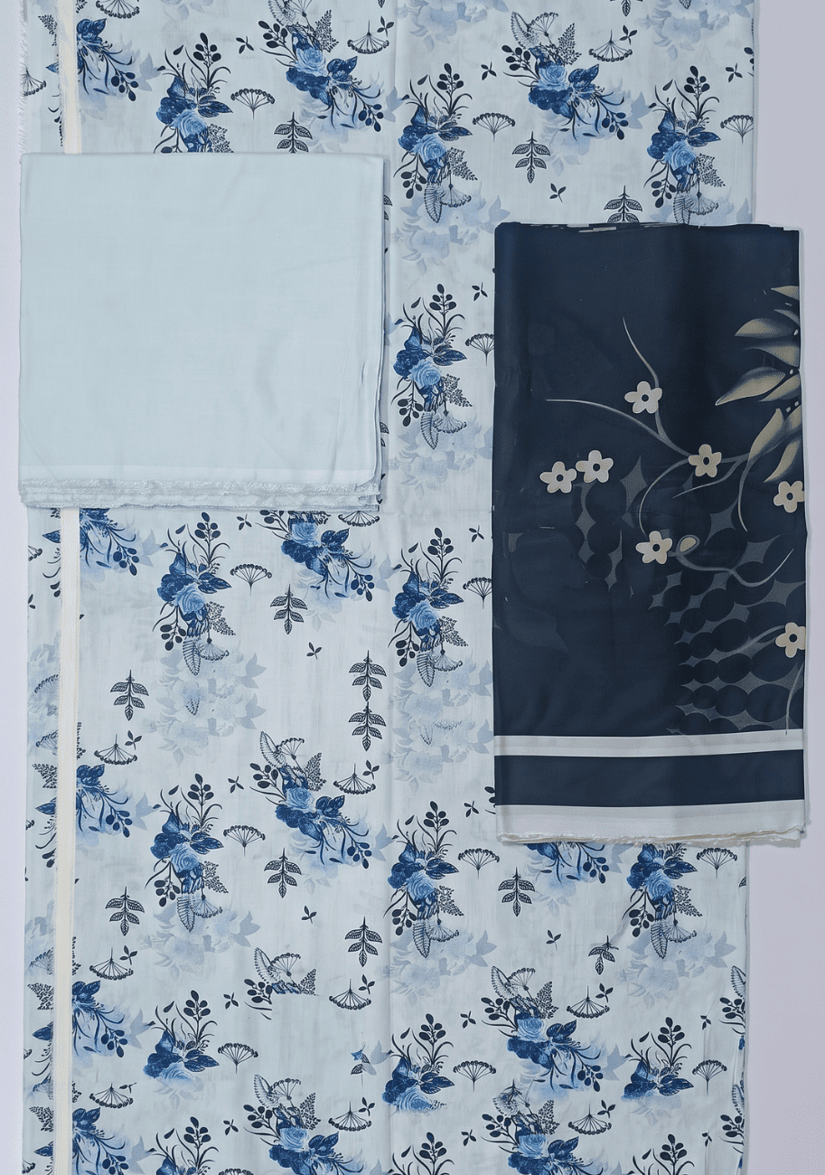 Salina Premium Printed Linen 3PC Luxury Collection V1-D17