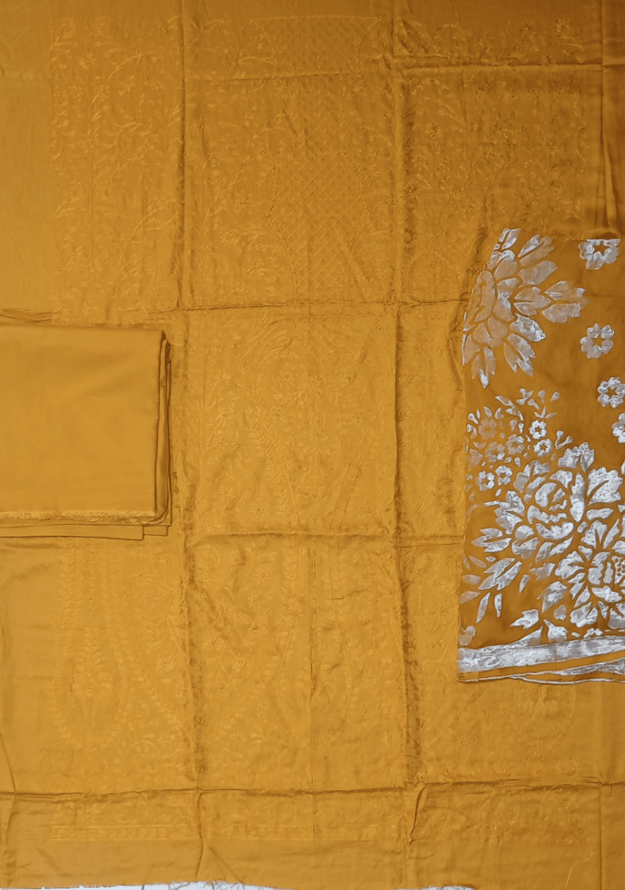 HZ Embroidered Velvet Shawl 3PC Suit Vol.2 D8