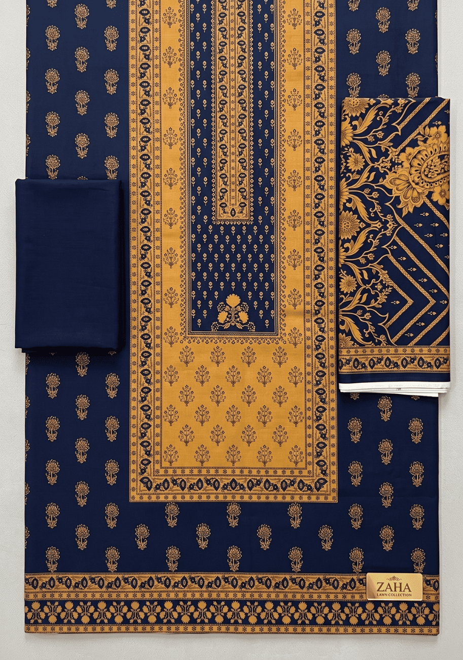 Sabeen Chamki Printed Lilen 3PC-V1-D9