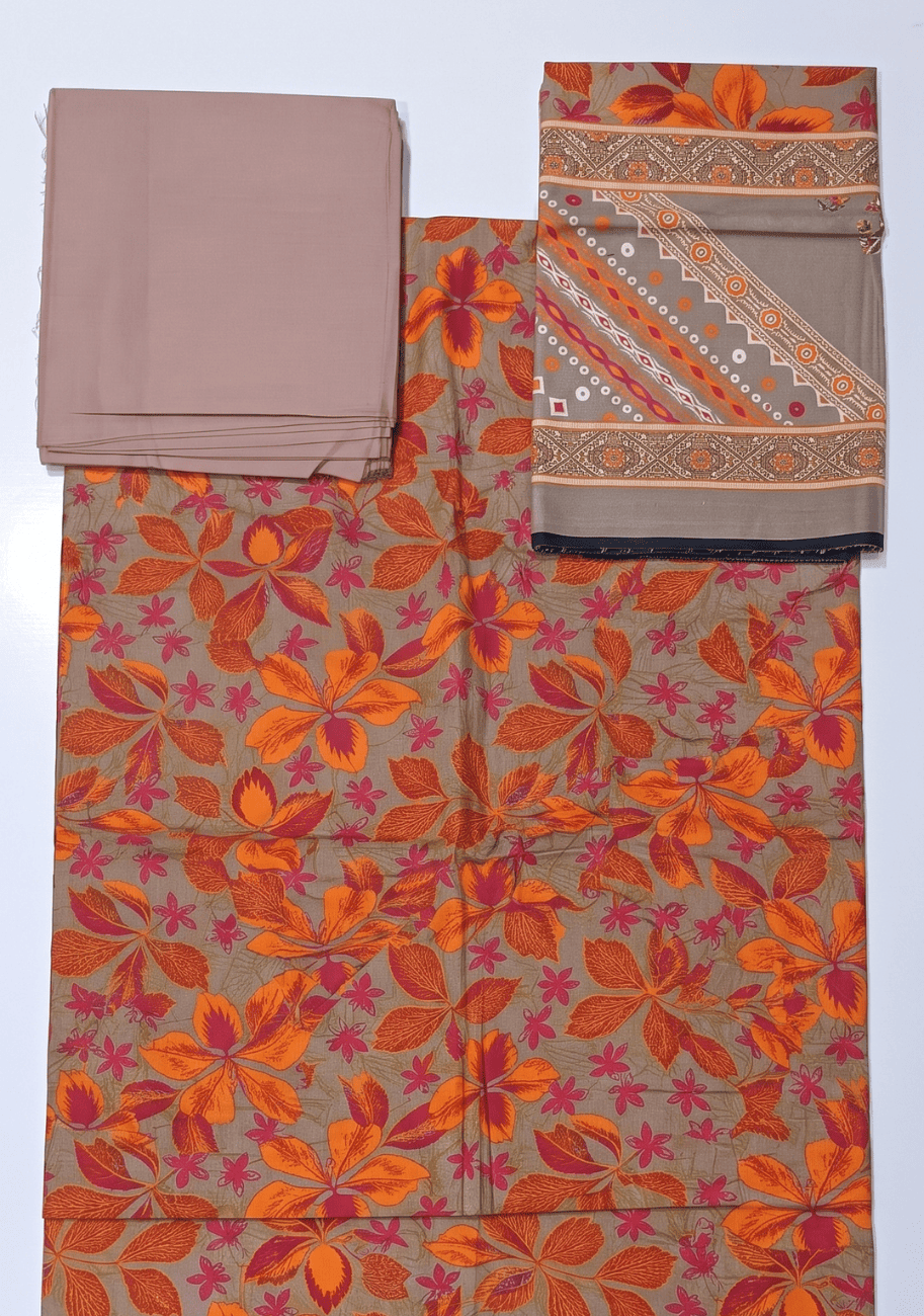 Salina Premium Printed Linen 3PC Luxury Collection V1-D18