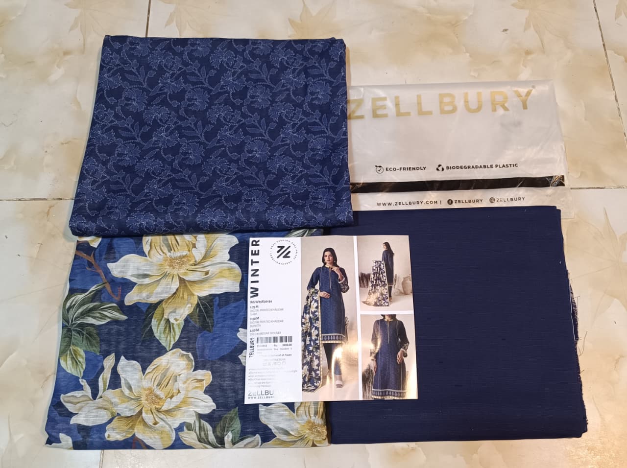 Zelbury Printed Khaddar 3pc D18