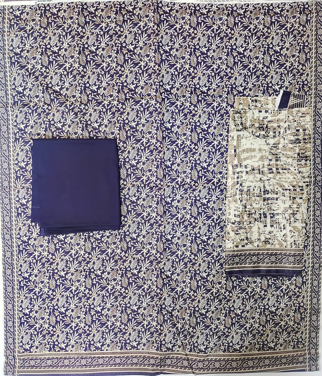 Bin Saeed Luxury Lawn 3Pc Suit Vol-1 D1