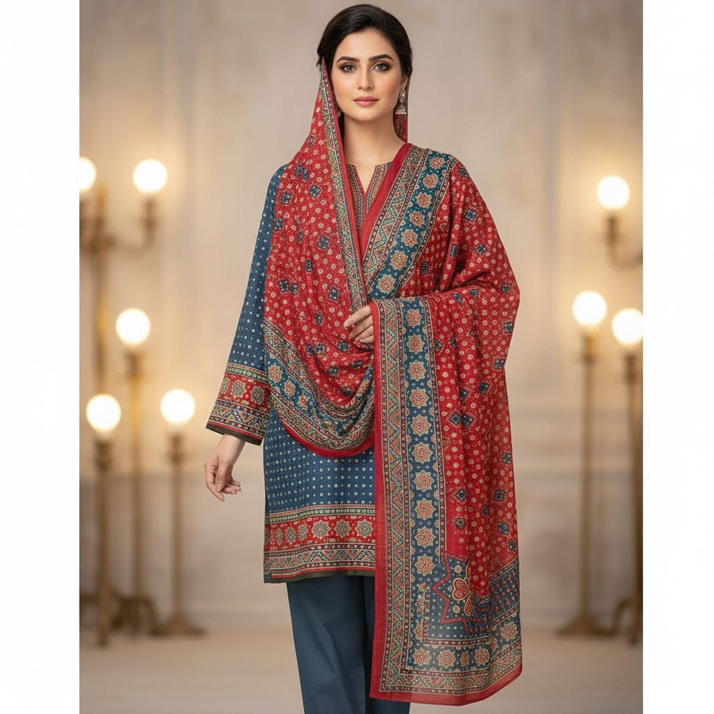 Meraj Luxury Shambrey 3pc D12