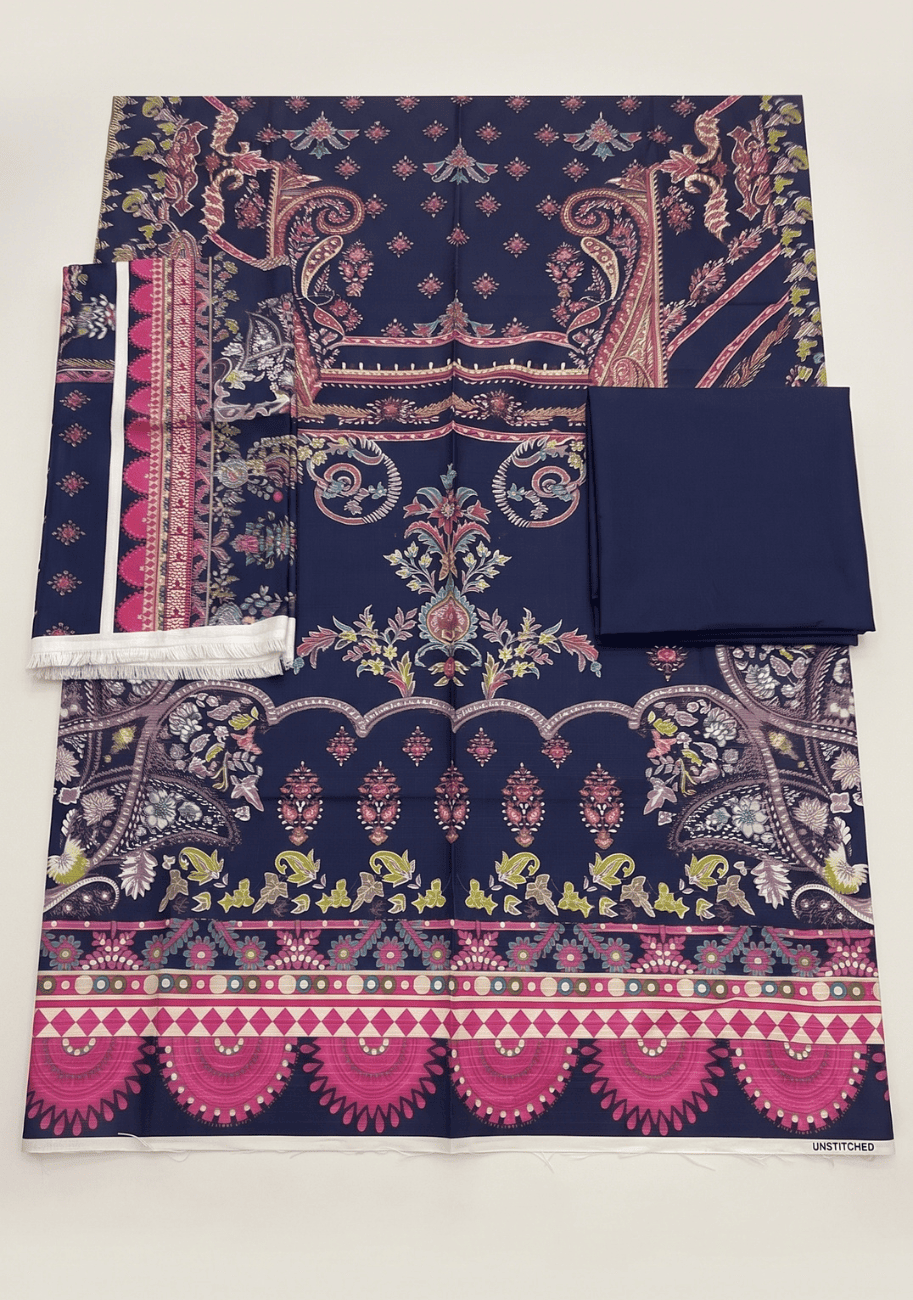Zesh Premium Doriya Linen 3PC Luxury Collection V2-D10