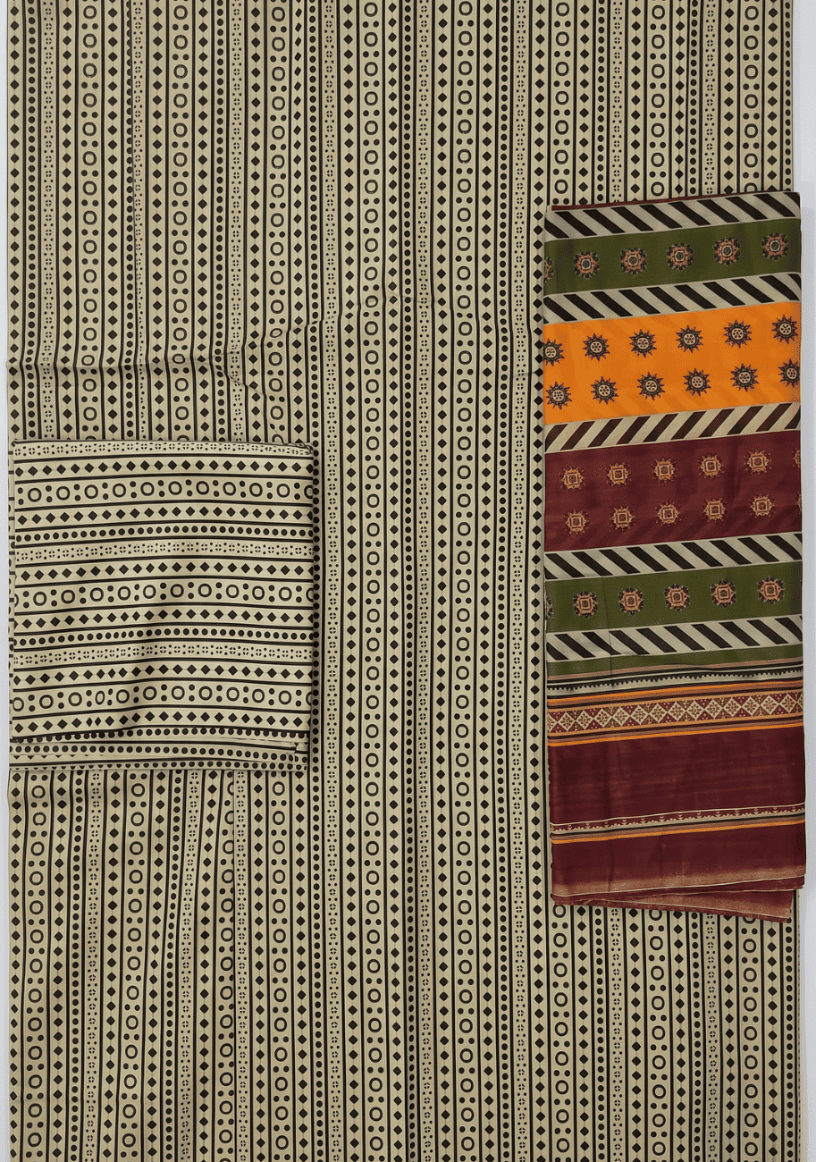 Bin Saeed Luxury Lawn 3Pc Suit Vol-3D4