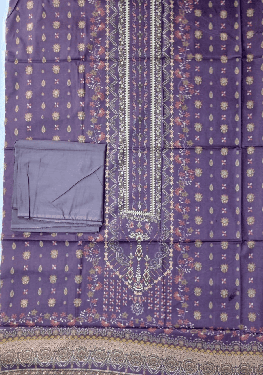 Bin Inam Zari platinum Lawn 2pc V9-D12