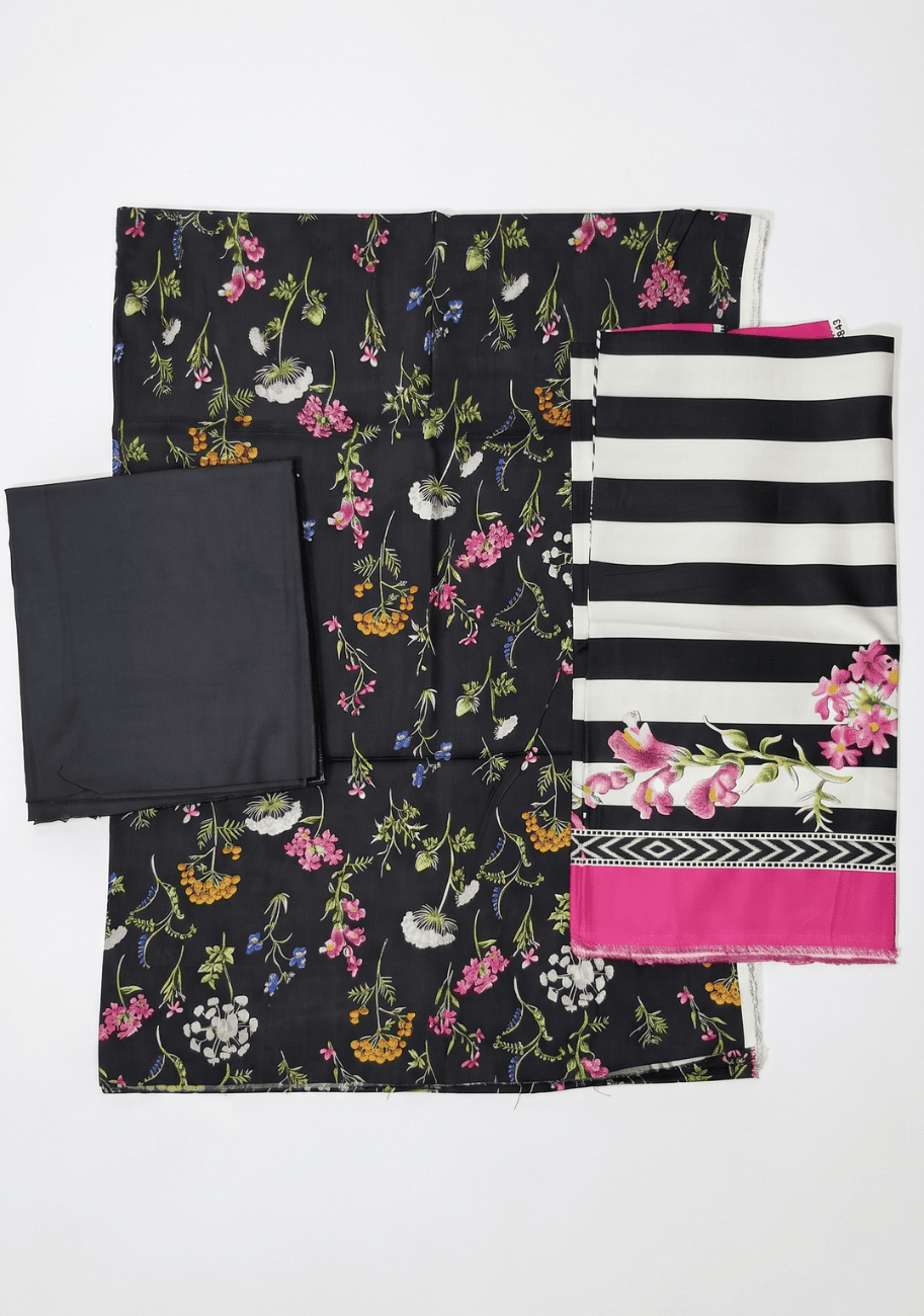Salina Premium Printed Linen 3PC Luxury Collection V1-D1