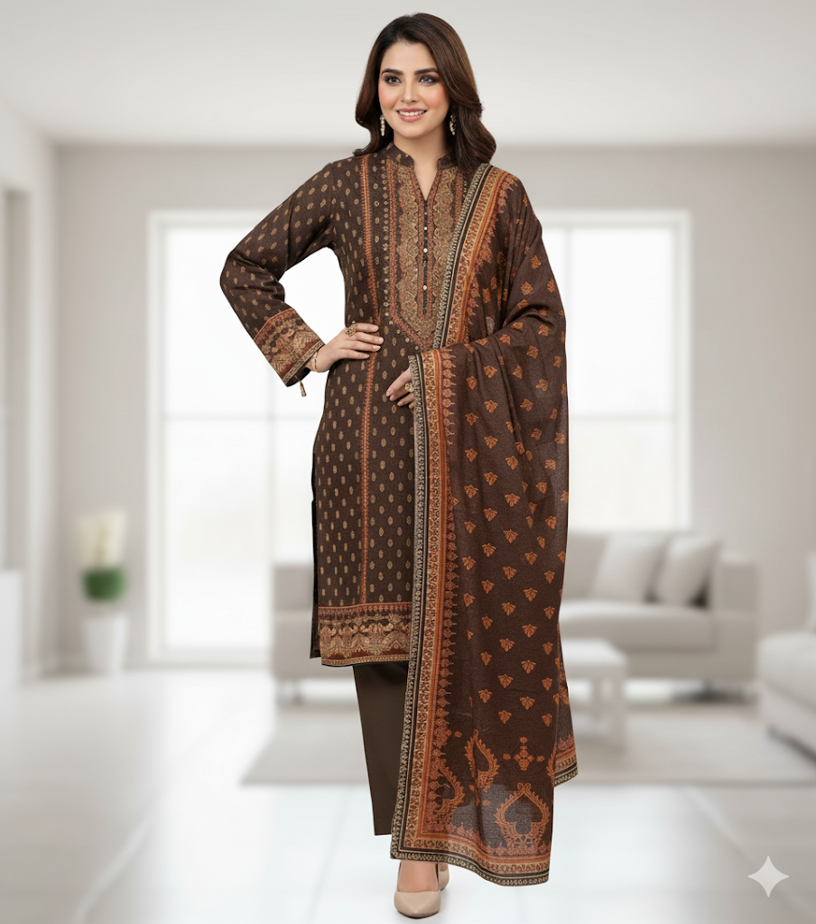 Meraj Luxury Shambrey 3pc D2