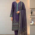 Bin Inam Printed Jacquard 3pc with Zari Voil Dupatta D2