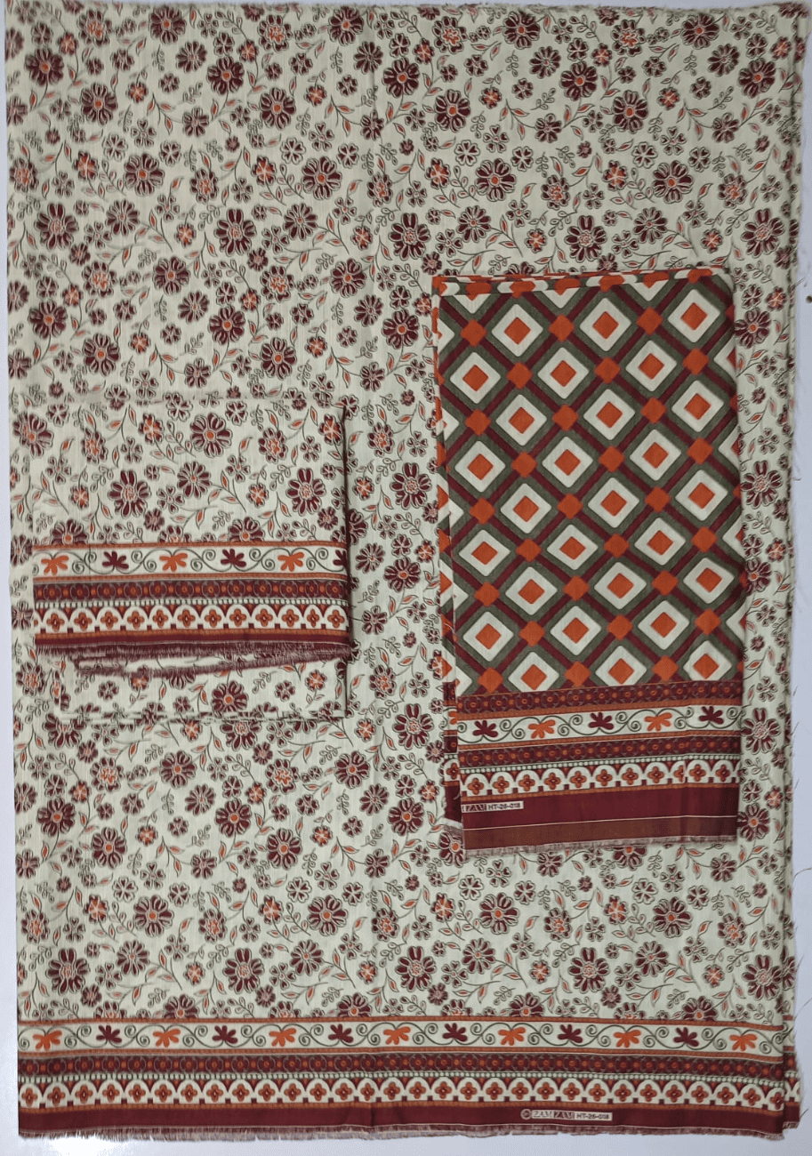Bin Saeed Printed Khaddar 3PC Suit Vol.02 D1