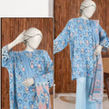 MTJ Luxury Slub Printed Viscos 3pc d8