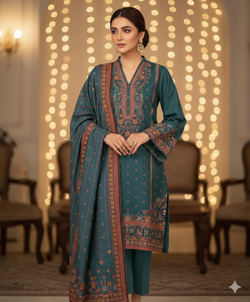 Meraj Luxury Shambrey 3pc D3