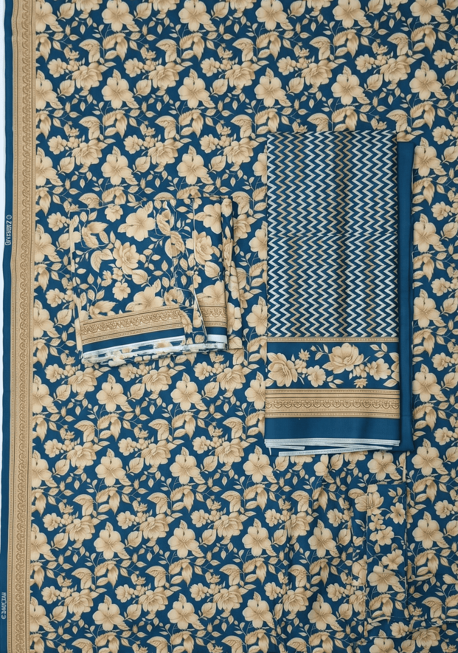 ZAM ZAM Printed Khaddar 3PC-V1-D2
