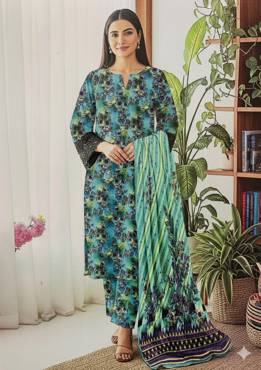 Bin Inam Banadora Linen Allover 3pc D4