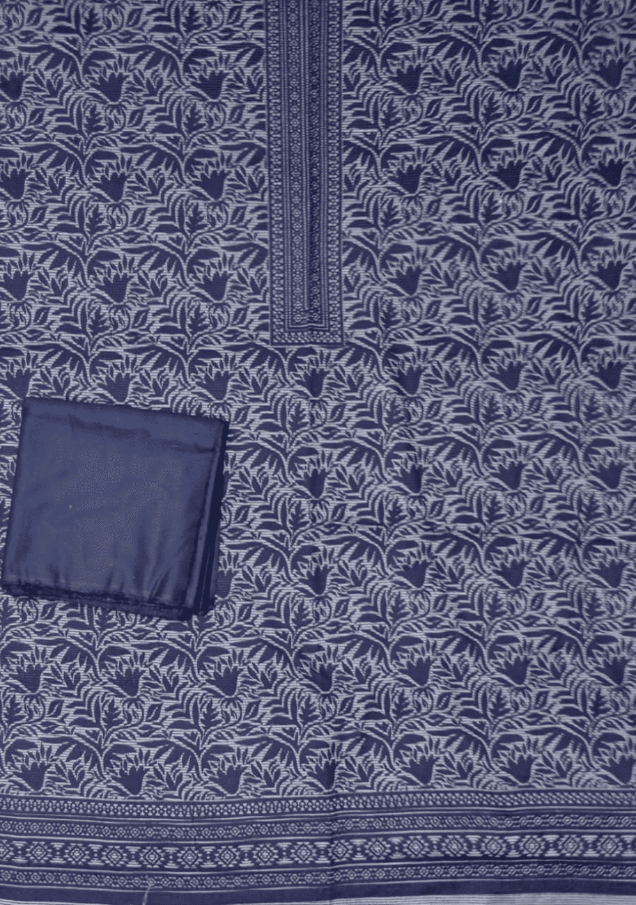 Five Star Printed Velvet Dhanak 2PC Suit V 10 D2