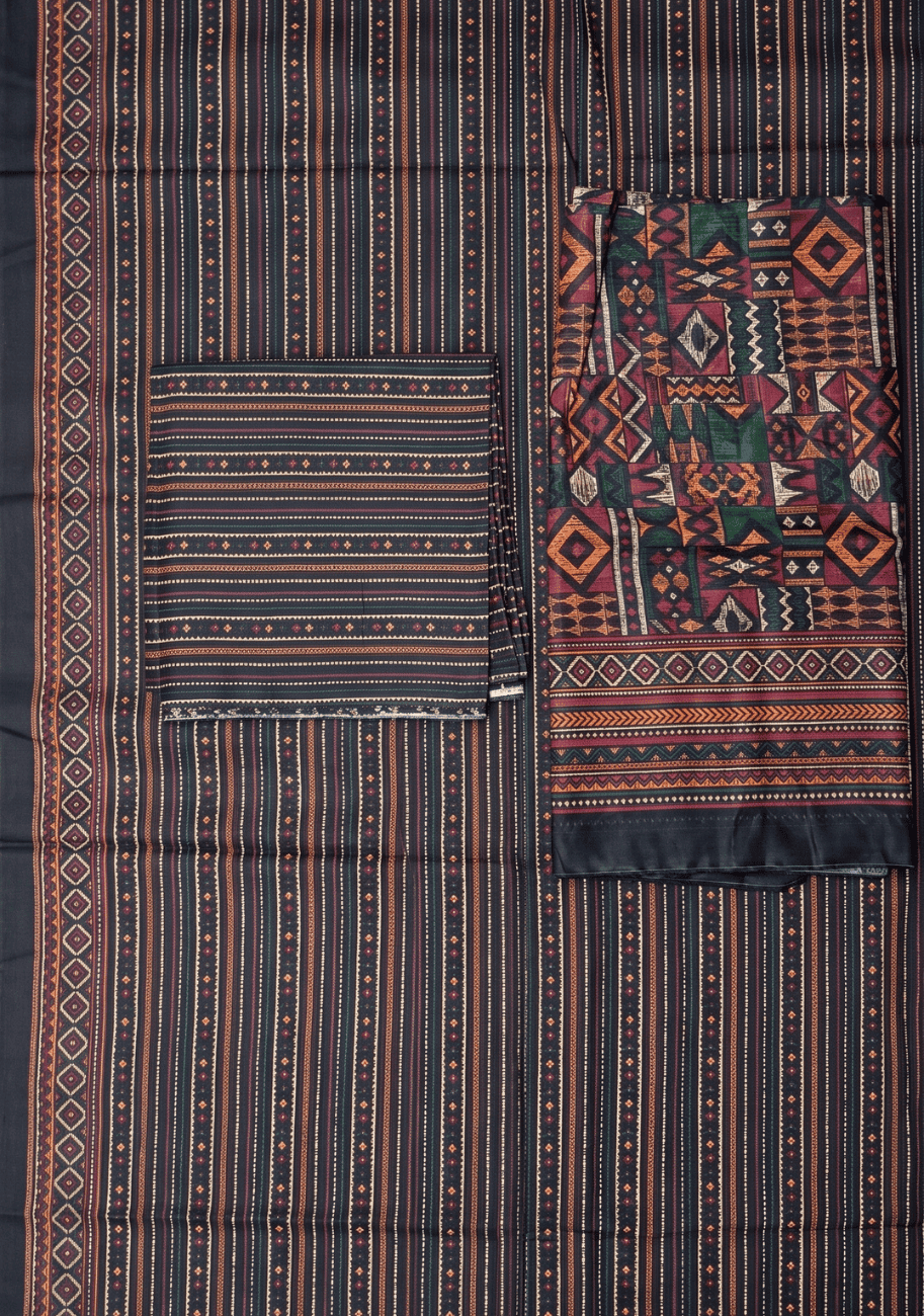 Bin Saeed Luxury Lawn 3Pc Suit Vol-2D15