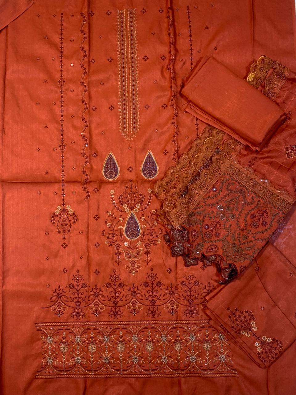 Embellish Fine Wool Embroidered 3pc D5