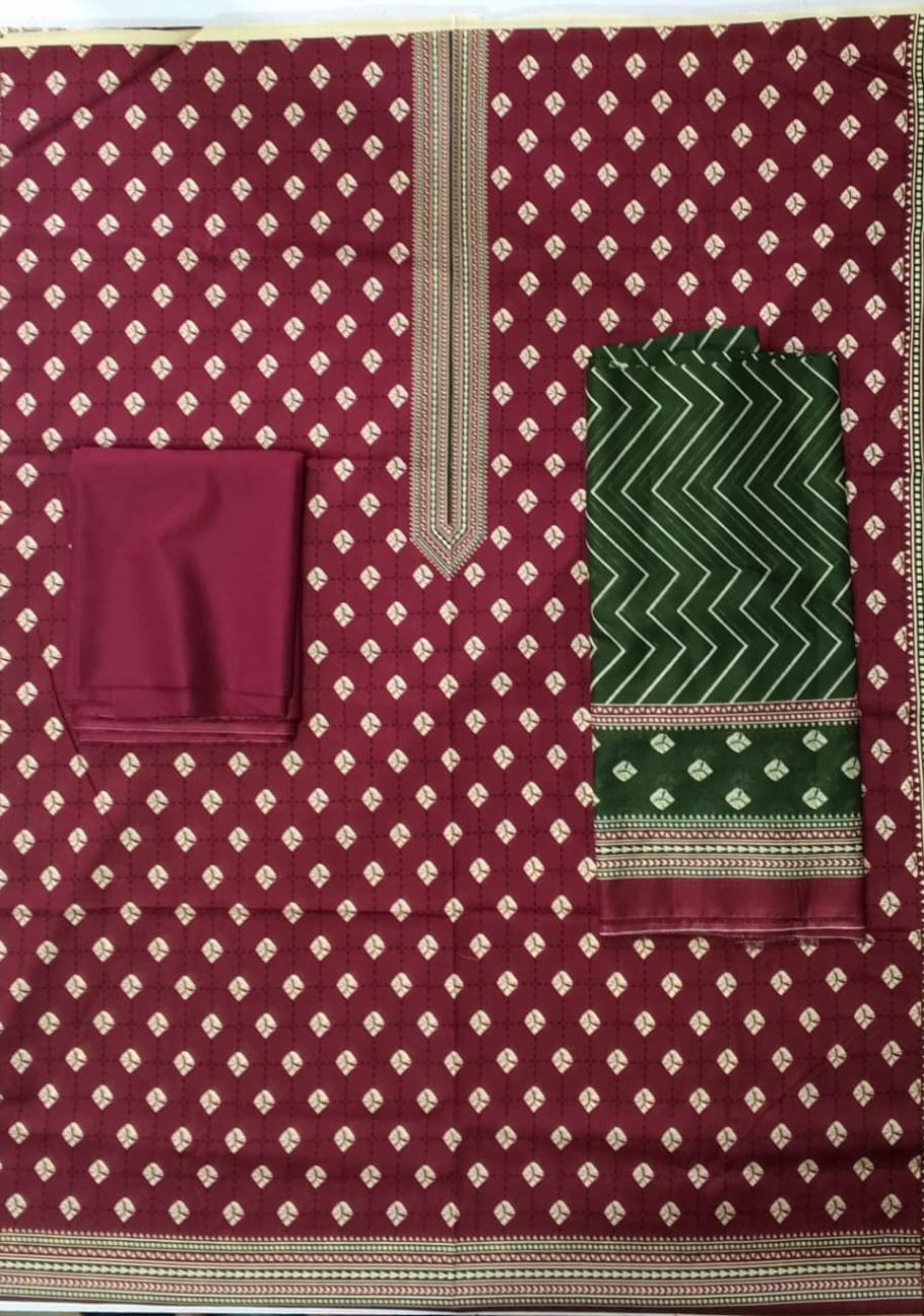 Bin Saeed Luxury Lawn 3Pc Suit Vol-3D3