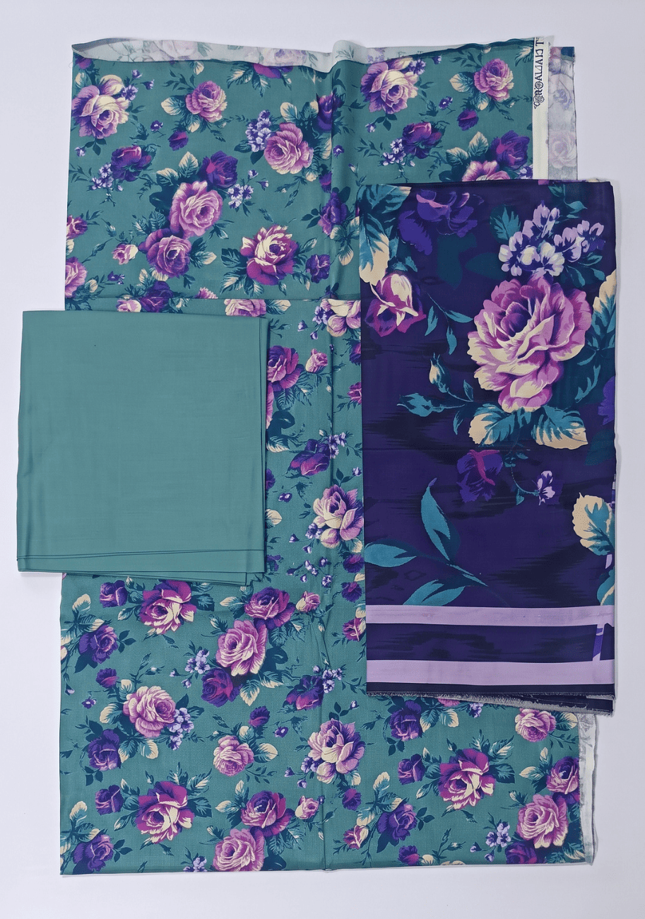 Salina Premium Printed Linen 3PC Luxury Collection V1-D12