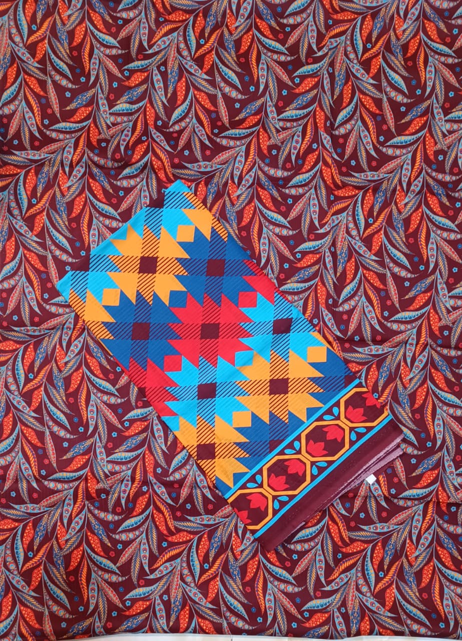 Bin Inam Printed Banadora Linen 3pc D37