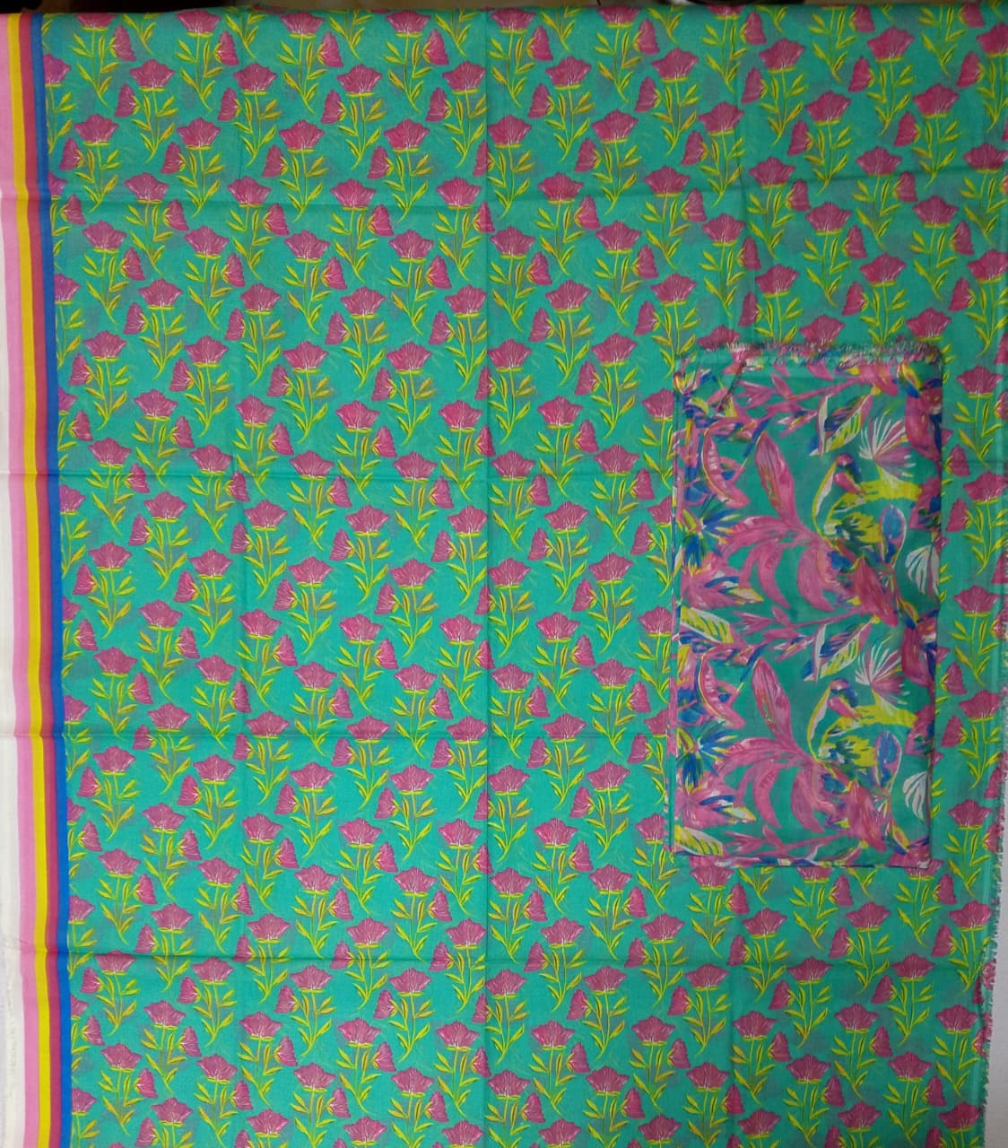 Alkaram Printed Luxury Lawn Shirt & DupattaD7