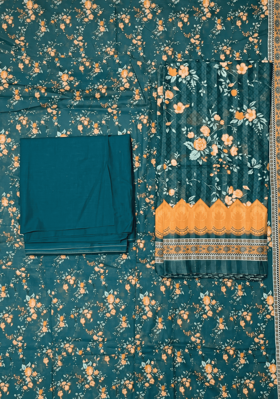 Bin Saeed Luxury Lawn 3Pc Suit Vol-2D14
