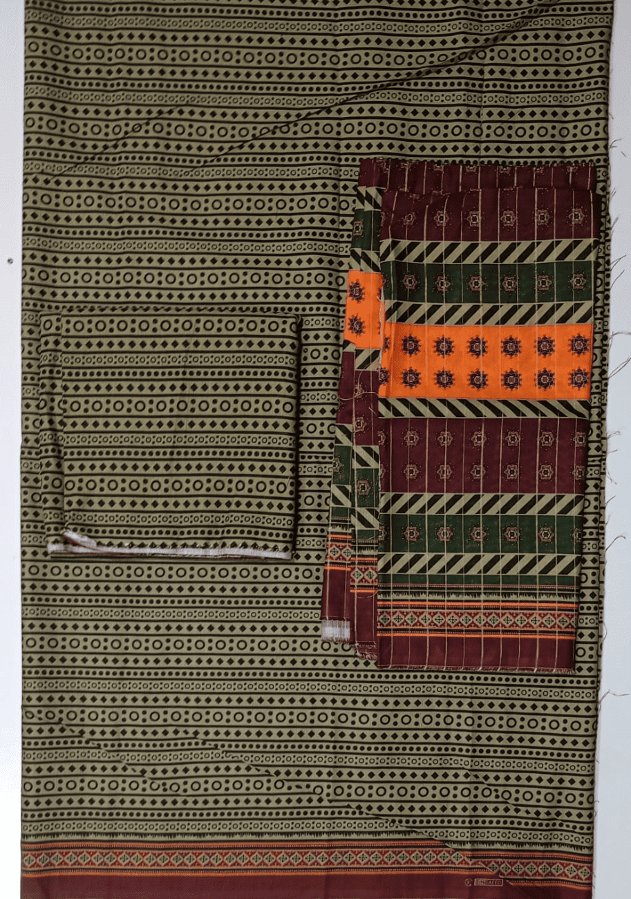 Bin Saeed Printed Khaddar 3PC Suit Vol.02 D4