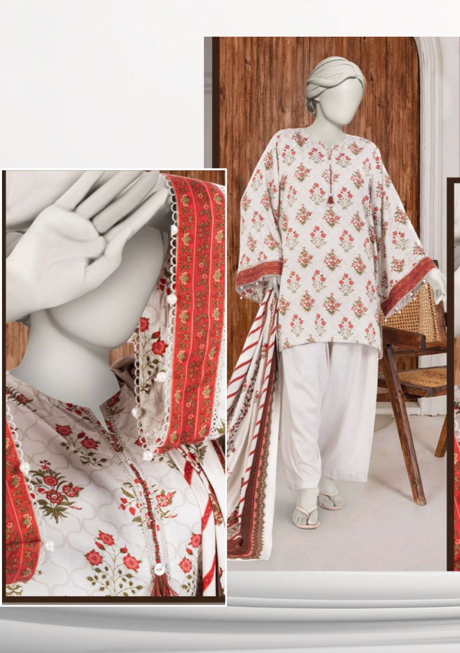 MTJ Luxury Slub Printed Viscos 3pc d6
