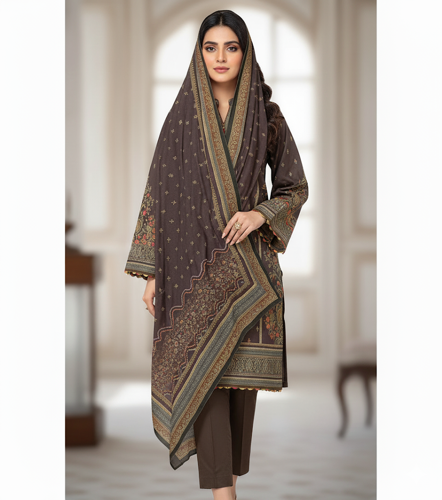 Meraj Luxury Shambrey 3pc D8