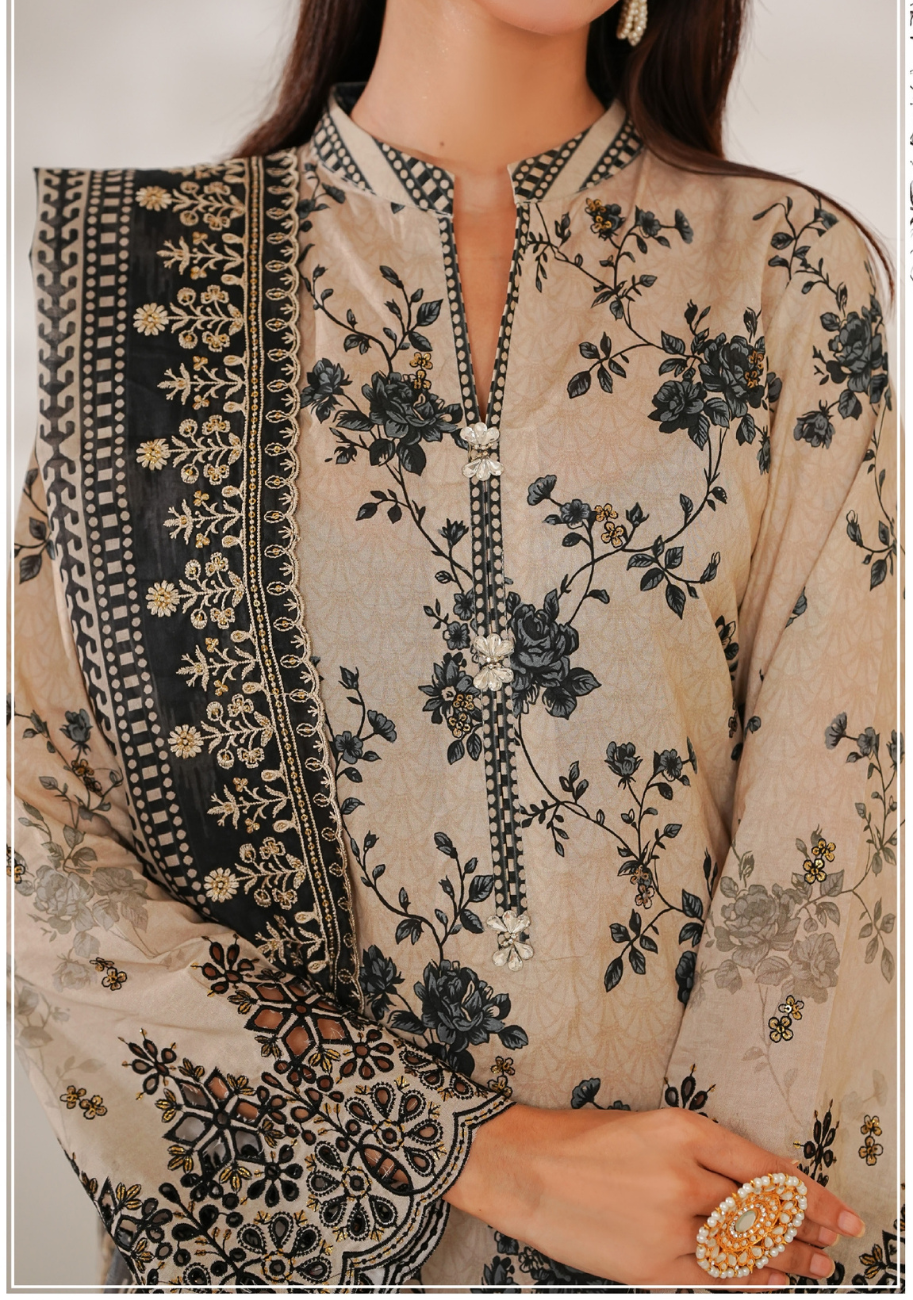 VS-Zynah Chikakari Embroidered 3pc D5