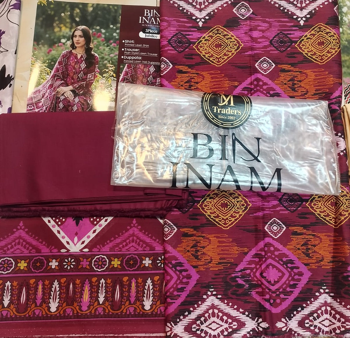 Bin Inam By Jubilee Luxury Printed Summer Lawn 3pc D11