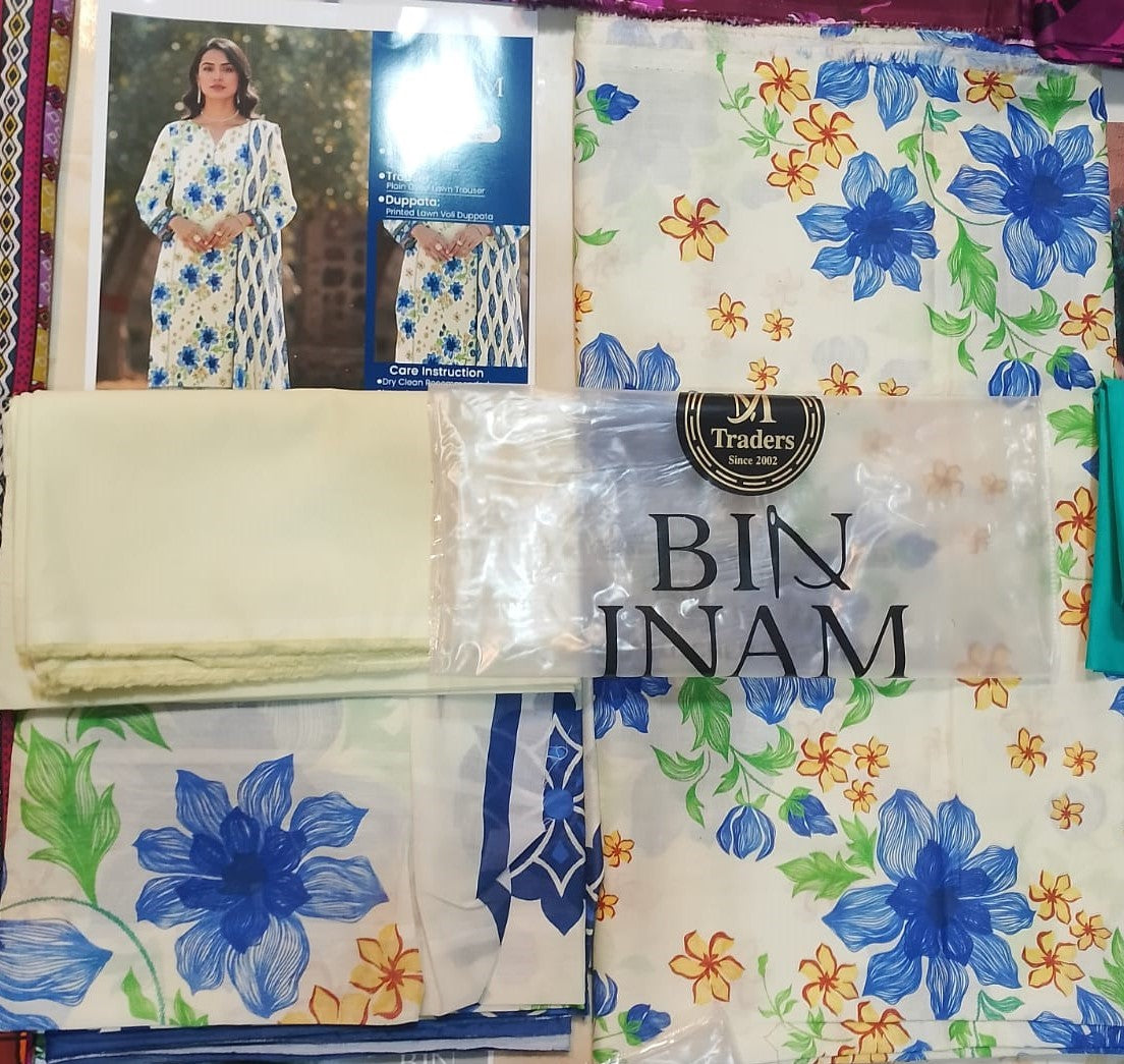 Bin Inam By Jubilee Luxury Printed Summer Lawn 3pc D5