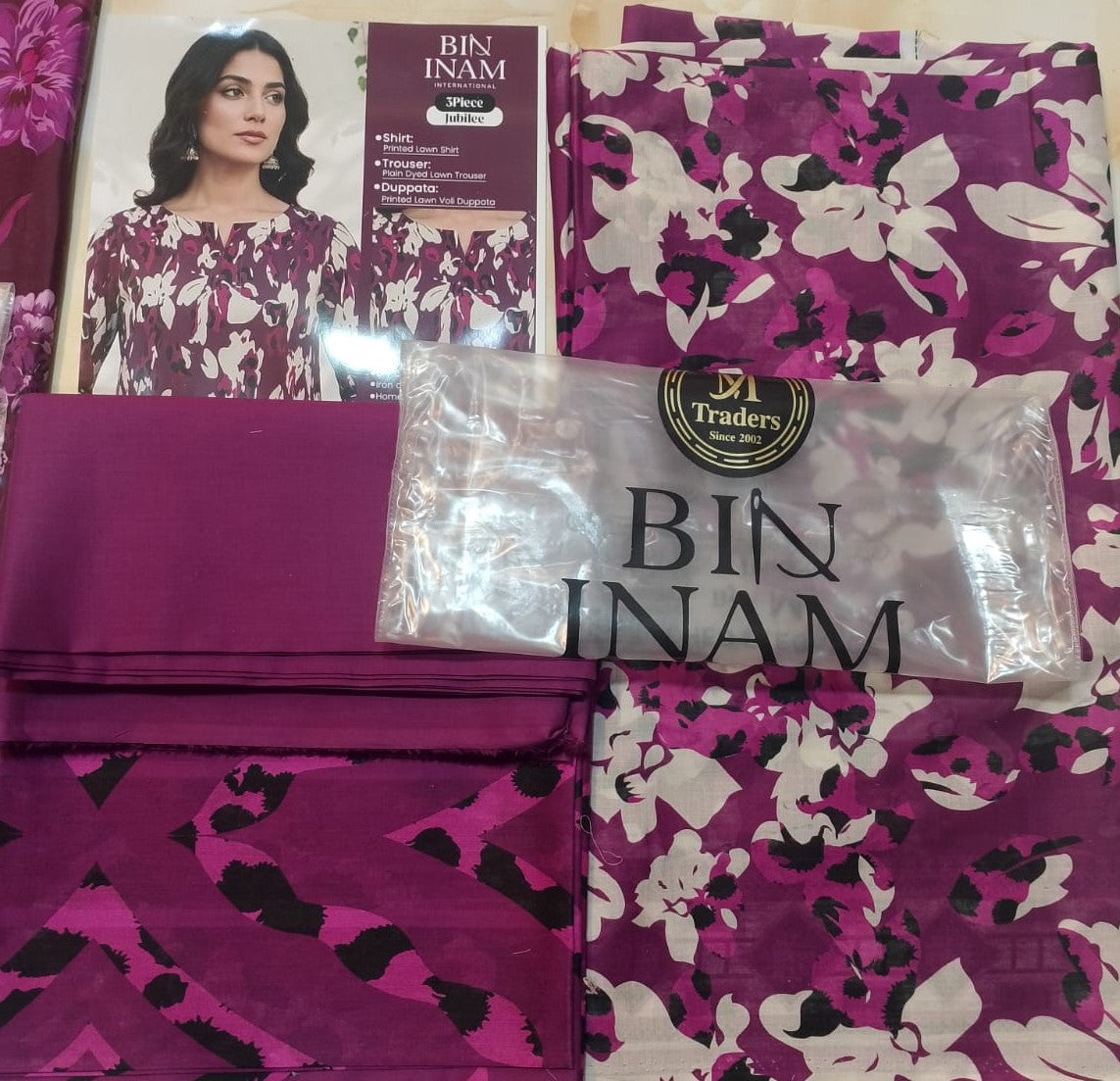 Bin Inam By Jubilee Luxury Printed Summer Lawn 3pc D7