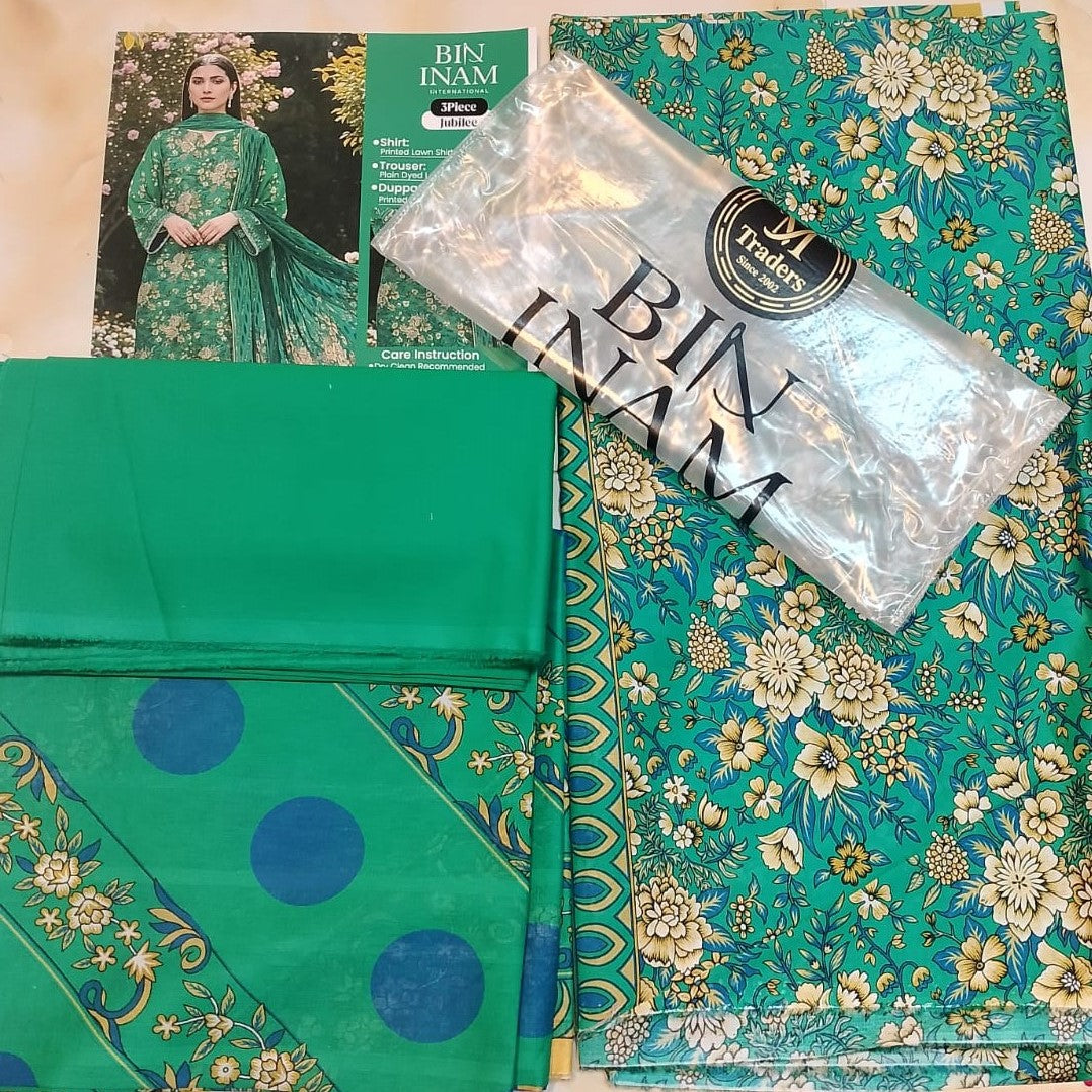 Bin Inam By Jubilee Luxury Printed Summer Lawn 3pc D8