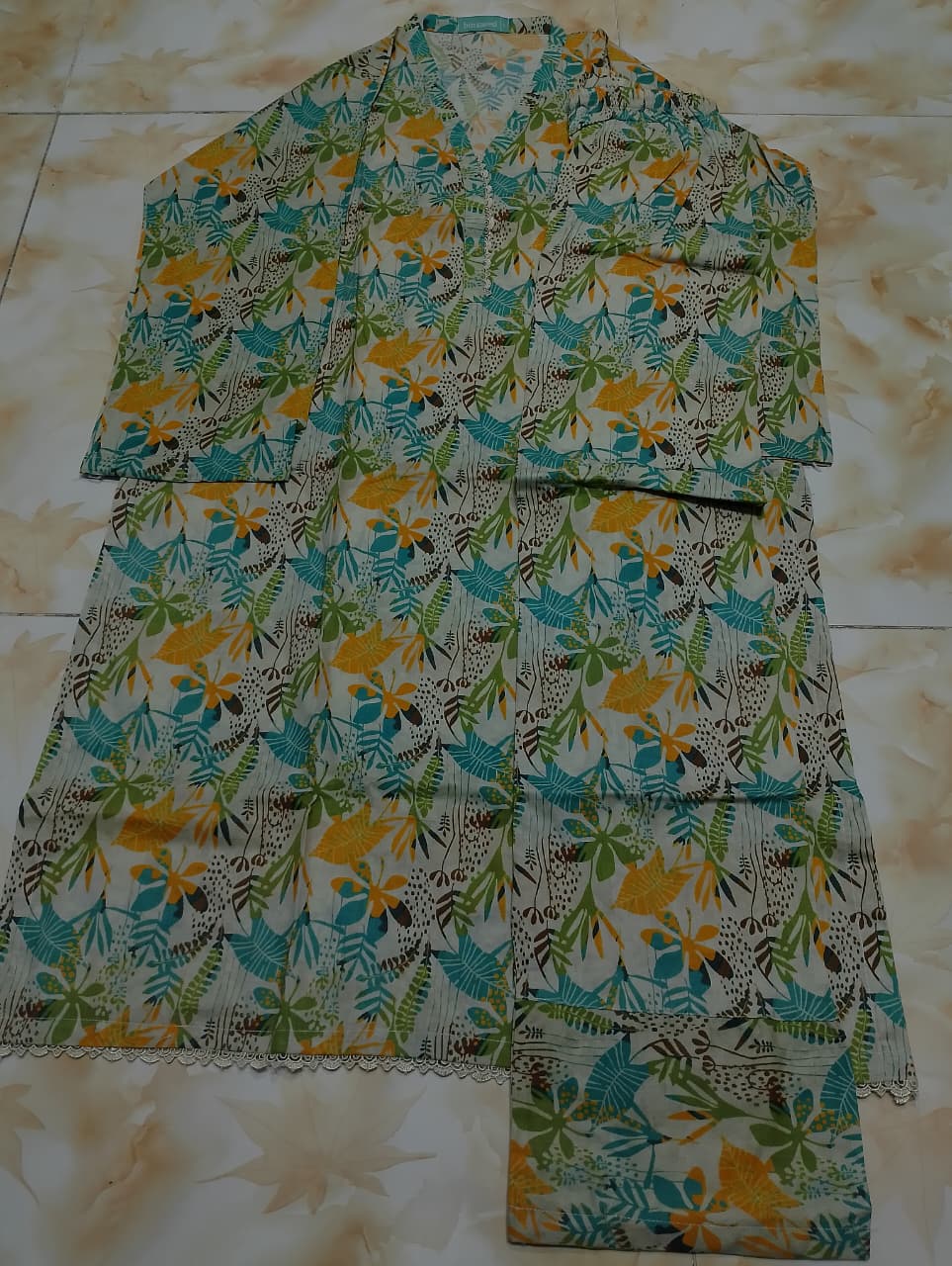 Bin Saeed Luxury Stitched Printed Lawn 2pc Suit D15