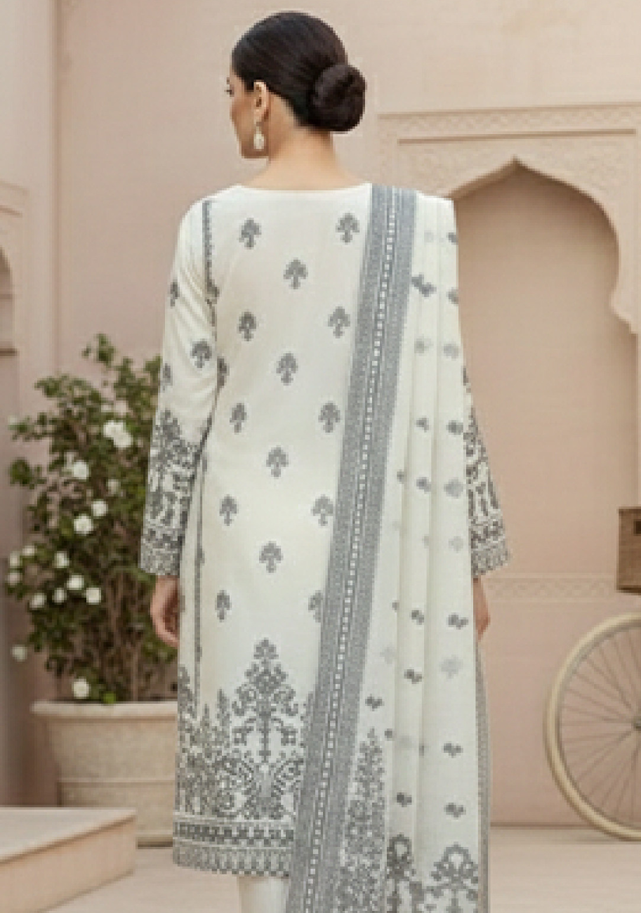 Bin Inam Signature Jaquard Printed Lawn Ladies 3pc Suit D8